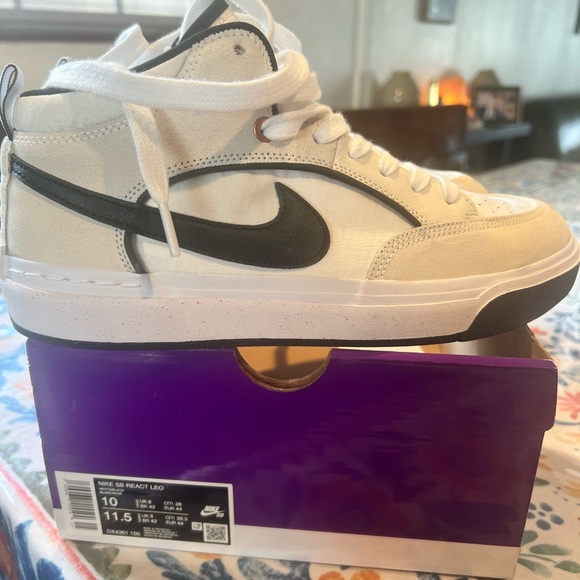 Nike High-Top Sneakers in White and Black